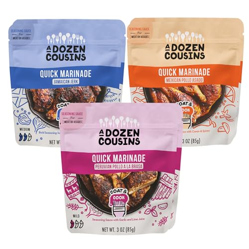 A Dozen Cousins Quick Chicken Marinade Variety Pack (6 Pouches)