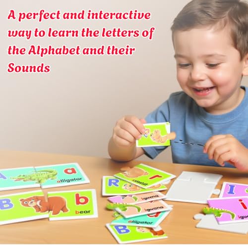Image of Creative's ABC Animals, Learn the Alphabet with Animal Names, Early Puzzles, Learning & Educational Puzzles for Kids, Self-Correcting, Letter Sound Recognition, Ages 3 & Up
