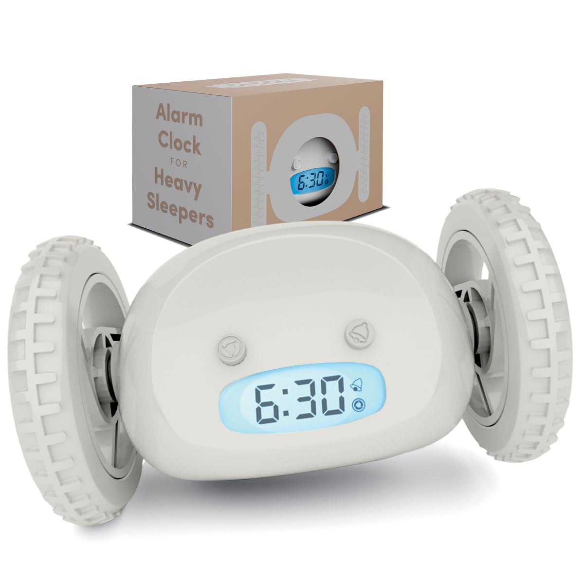CLOCKY Alarm Clock on Wheels – Loud Rolling Alarm Clock for Heavy Sleepers