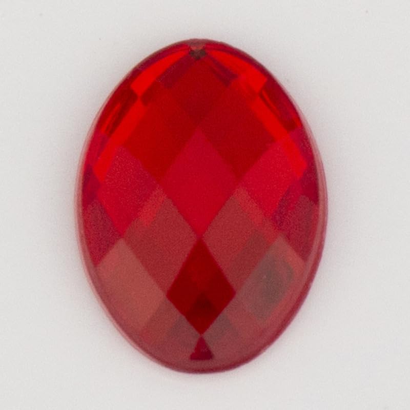 Strass ovales rouge à coller pour réparer un vêtement ou embellir des designs de scrapbooking