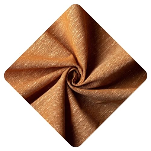 Image of Unstitched Cotton Fabric for Men and Women - Light Weight Self Pattern Khadi Cotton Fabric Material (5 Meter, Light Golden Brown)