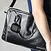 V-MORO Compatible with Airpods Case, Genuine Leather Airpods Case with Keychain for Airpods 2 & 1, Front LED Visible, Protective Cover Skin Black