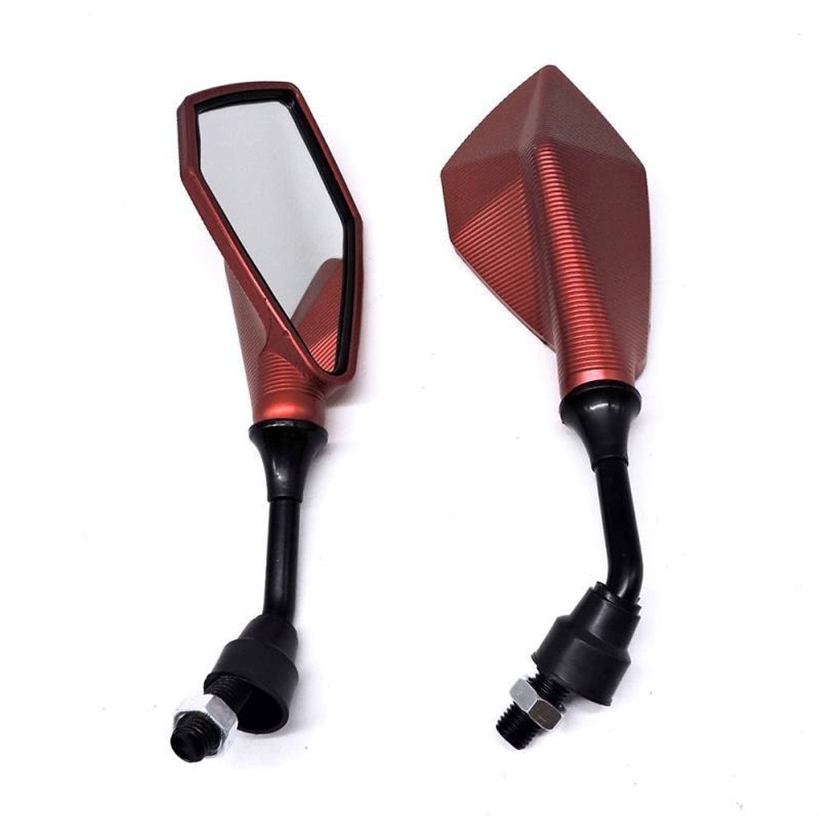 Motorrad Spiegel Fahrrad Motorrad Lenker Rückspiegel Ersatz Teile Geändert Zubehör Für Radfahren Roller Umkehr Spiegel Supermoto Spiegel (Color : Red)
