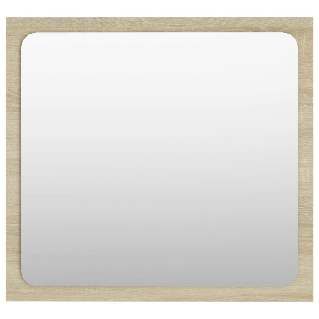 vidaXL Engineered Wood Bathroom Mirror - Sonoma Oak Finish - Contemporary Style - 15 7x0 6x14 6 -