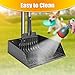 TOOGE Larger Pooper Scooper for Large Dogs, Dog Pooper Scooper for Large Medium Small Dogs Long Handle Stainless Metal Tray and Rake Set Heavy Duty