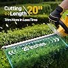 20'' Hedge Trimmer Cordless, 3000RPM Electric Bush Trimmer with Dual-Action Blade, 5/8'' Blade Gap & 180 Rotatable Handle, 22.0Ah Battery Powered Hedge Trimmer for Yard, Garden