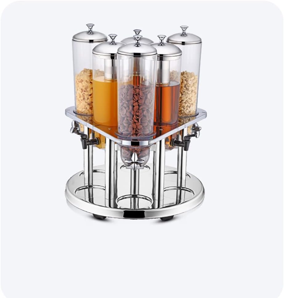 Stainless Steel Multi-Head Oatmeal Dispenser Can Be Rotated Suitable for Tea Grains (Size: 240330640/305284605mm) (A)