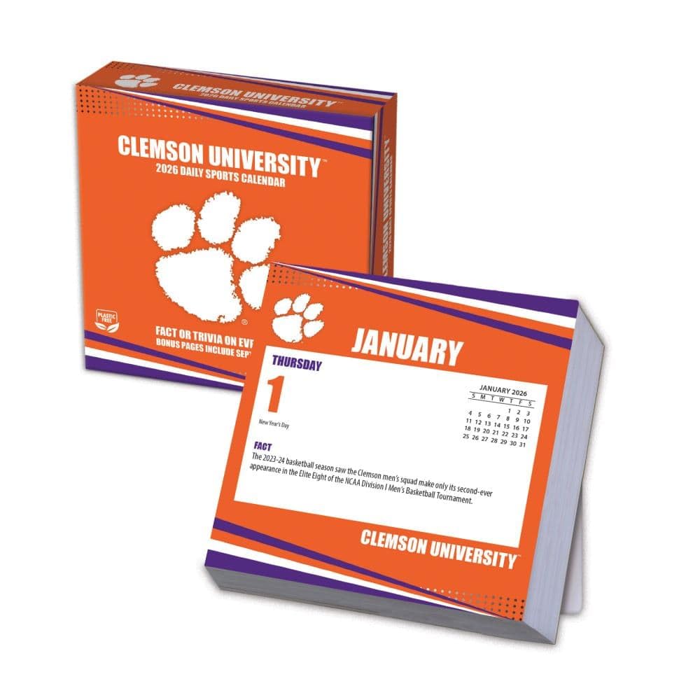 TURNER SPORTS Clemson Tigers 2026 Box Calendar (26998053004)