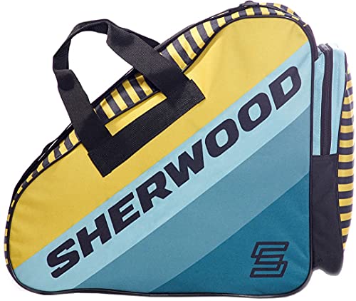 Sherwood Schlittschuhtasche, Inliner-Tasche für Erwachsene und Kinder, Eishockey-Bag, ideal für Rollschuhe und Eislaufschuhe (Pine/Kiwi)