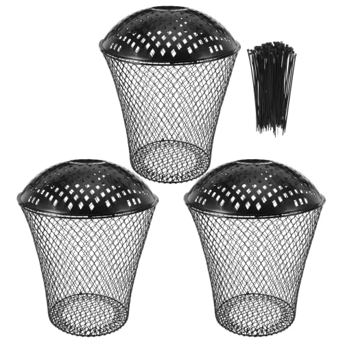 Inground Worm Compost Bin with Ventilated Lid, Black Metal 2