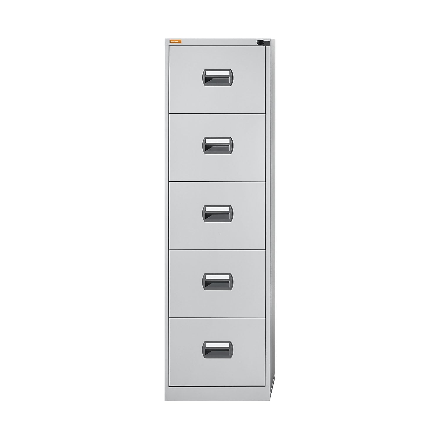 EUROKRAFT basic | Classificatore per cartelle sospese | 1 corsia, 5 cassetti, grigio chiaro
