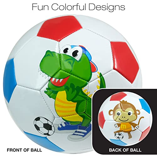 Xcello Sports Kids Soccer Ball Soft Thick Durable Tpu Cover 2 Pack With Pump (Available In Size 2, And Size 3) (Blue/White, Size 2) #TOP5