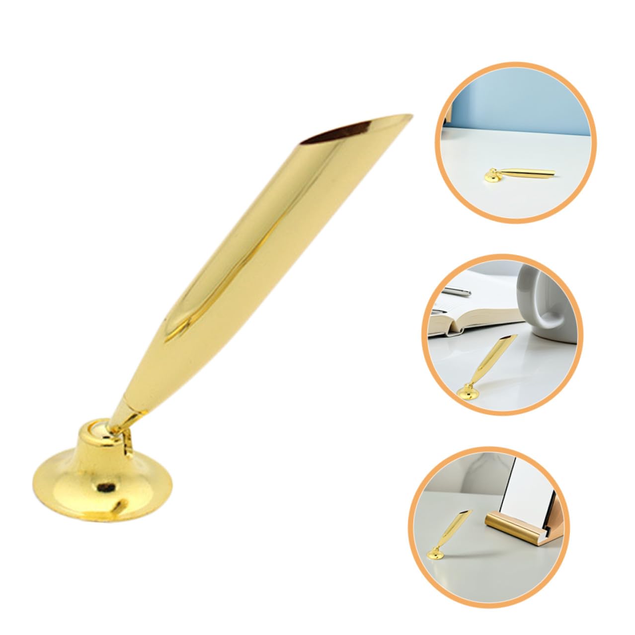 30 Pezzi Portapenne da Scrivania in Metallo Elegante per Penna Singola Compatibile con Penne Stilografiche Matite e Penne Sfera Supporto Funzionale per Ufficio Hotel e Banca