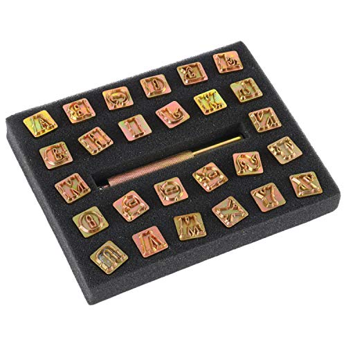 27pcs Craft Tools Standard Alphabet Stamp Punch Set 1/2 (13 mm) A-Z Leather Craft Stamping Tool (1/2 Inch) 27pcs Craft Tools Standard Alphabet Stamp Punch Set 1/2" (13 mm) A-Z Leather Craft Stamping Tool (1/2 Inch)