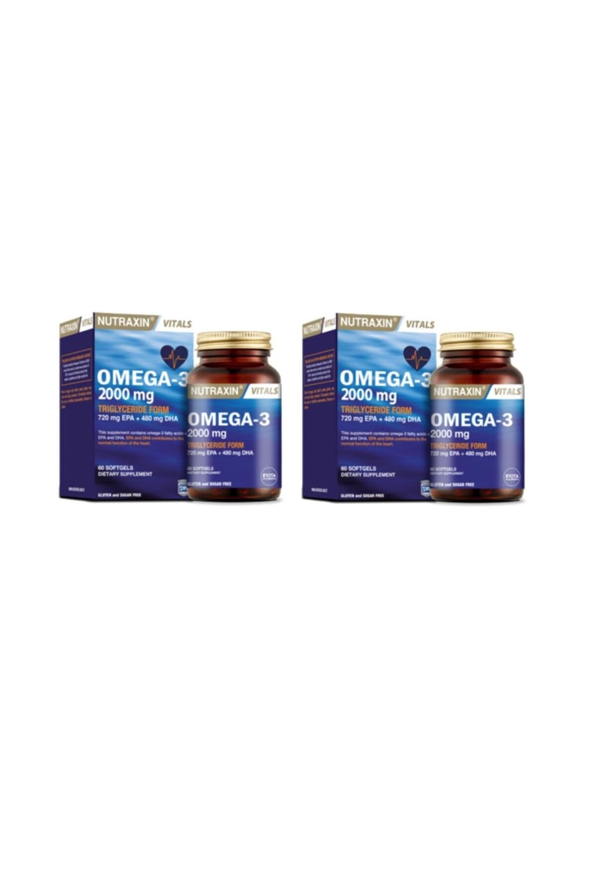 Nutraxin Omega 3 Balık Yağı 2000 Mg 60 Yumuşak Kapsül X2 Adet, mdrm00437