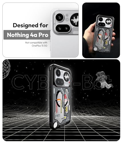 Image of KAPAVER Cyber-i Edition Case for Nothing Phone 4a Pro MagSafe, Magnetic | Nothing Phone 4a Pro Back Cover (Mag-X Cyber-Bot)