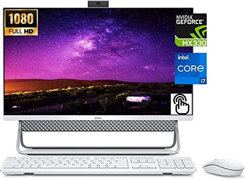 Image of Dell Inspiron 27 7000 Series Touchscreen All-in-One Desktop, 11th Gen Intel Core i7-1165G7, 32GB RAM 1TB SSD+1TB HDD, GeForce MX330, Wireless Keyboard & Mouse Combo, Windows 11 Home