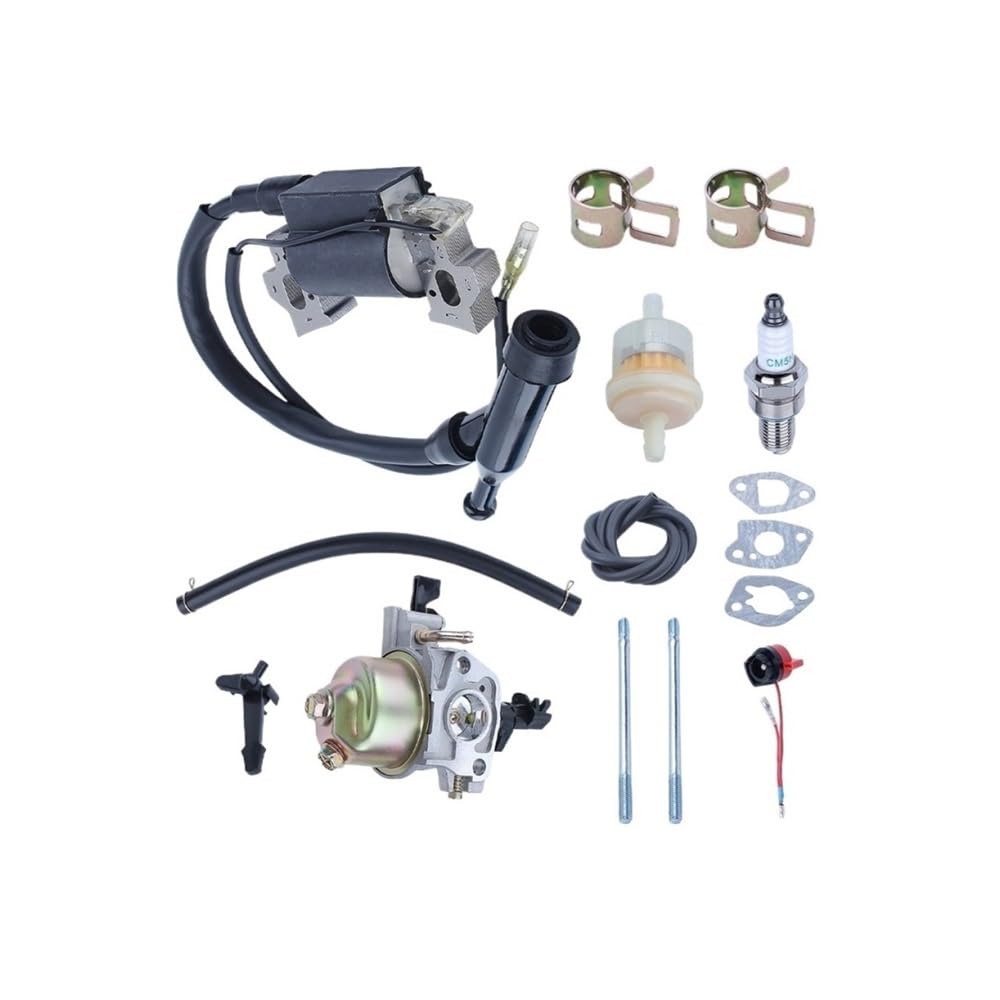 Kit de filtro de combustible de encendido compatible with carburador compatible con cortadoras de césped GX160 y GX200, piezas de motor 16100-ZH8-W61