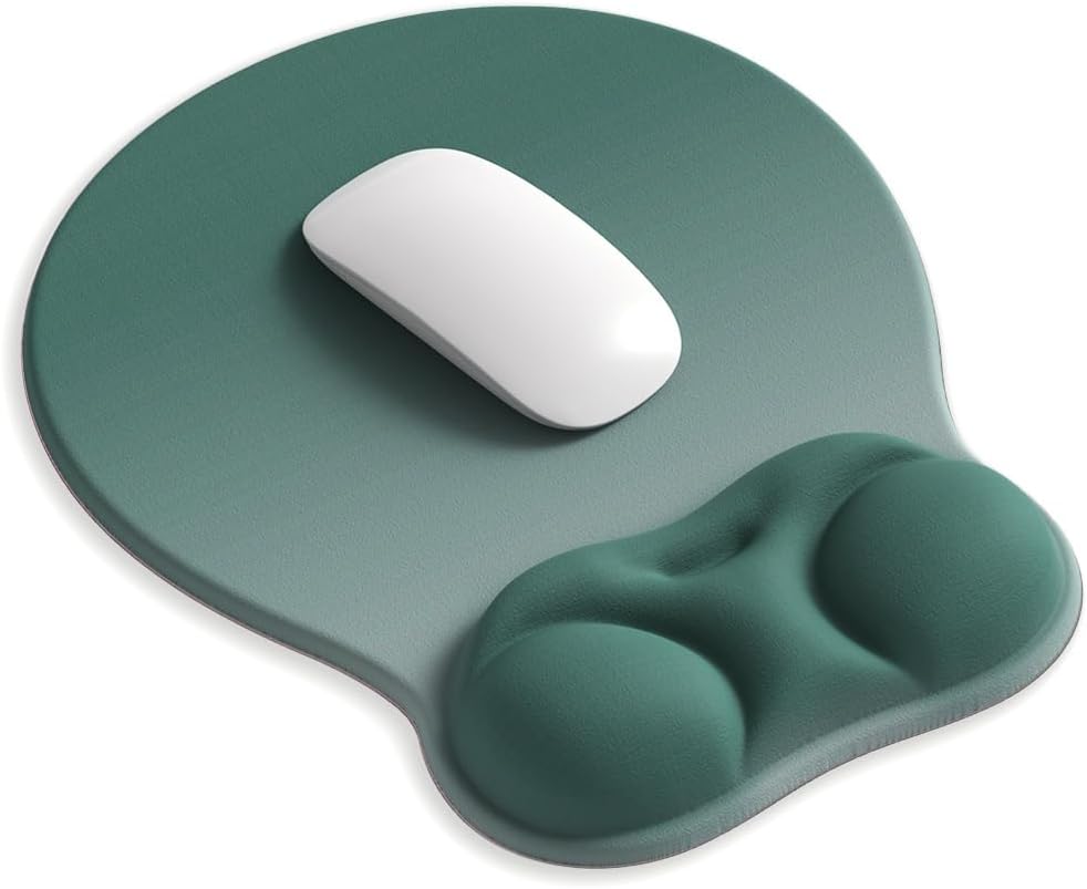 Ergonomic Mouse Pad with Wrist Rest Support&Gel Cushion for Desk; Cute Computer Decor Accessories for Women. Small Mousepad Mat Laptop Pads for Office&Home. Ergo Supplies & Aesthetic (02Sage Green)