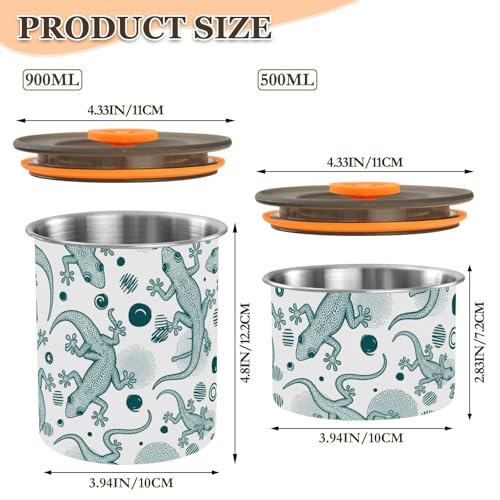 Envase hermético para café de acero inoxidable DOMIKING 900ml miniatura 2