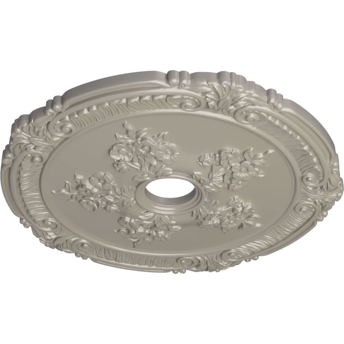 Ekena Millwork CM26ATPWS - Medaglione da soffitto Attica con rosetta (adatto per tettoie fino a 11,4 cm), colore: bianco perla