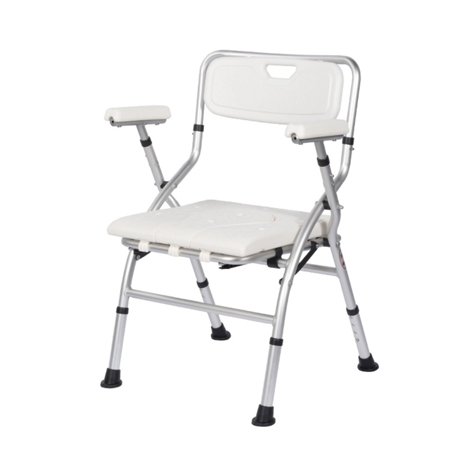 Silla De Ducha Plegable Altura Regulable Antideslizante Asiento De Ducha Plegable con Reposabrazos Y Respaldo para Ancianos, Discapacitados, Personas Mayores Y Embarazadas