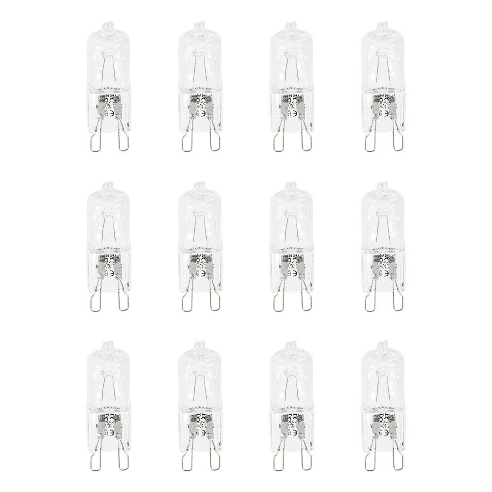 LITECRAFT Light Bulb G9 Capsule 33 Watt Eco-Halogen Non Dimmable in Clear - 12 Pack