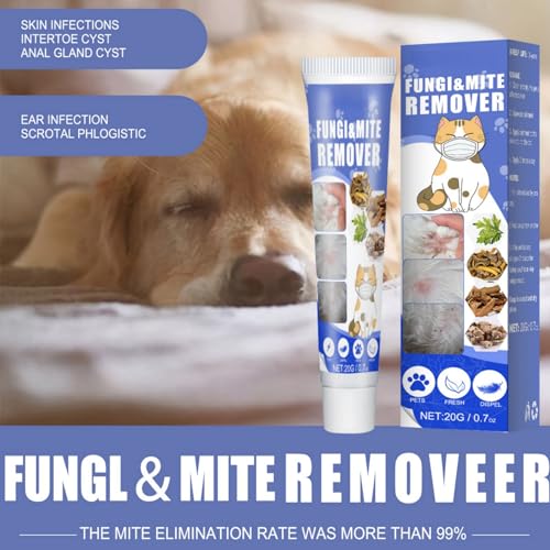 Milbenentferner, Milbenentfernungscreme, Haustier-Juckreiz-Behandlung, Milben-Behandlung für Hunde, Milbenentferner für Hunde, gegen Juckreiz und Milben, 3 Stück