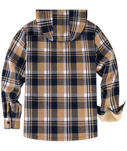 ZITY Men's Flannel Jacket Zip Up Fleece Hoodies Casual Plaid Coat with Pokect Winter Warm Sherpa Lined Sweatshirt2
