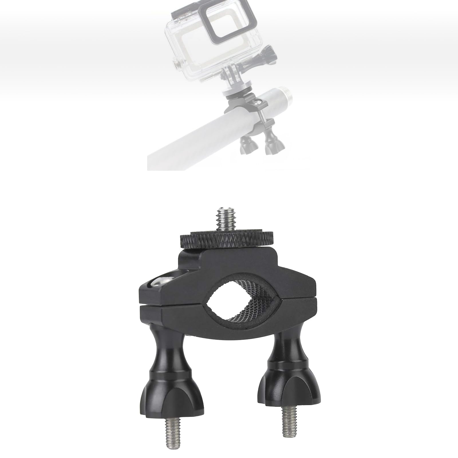 1/4" Motorcycle Handlebar Mount, Bicycle Handlebar Mount, Screw Bike Camera Mount, Aluminum Adjustable Bracket for DJI OSMO SJCAM XiaoYi Action Cameras