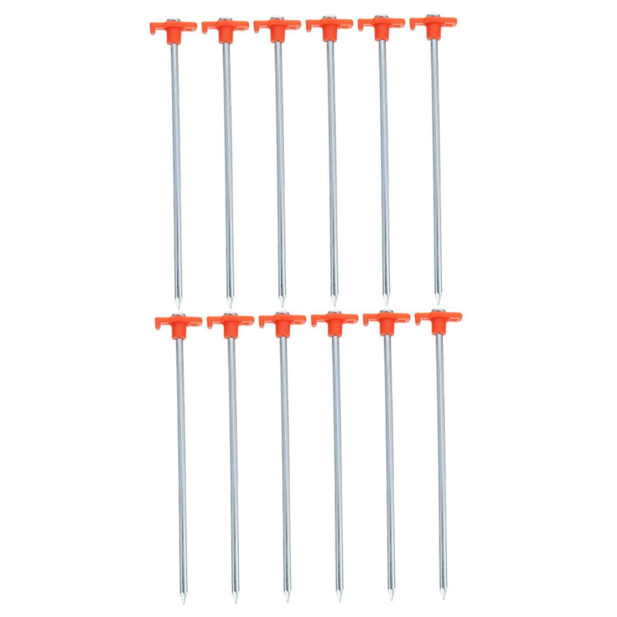 UPKOCH 12pièces Piquets De Tente Métalliques pour Sol Dur Piquets De Camping à Visser Résistants Au Vent Adaptés pour Plein Air