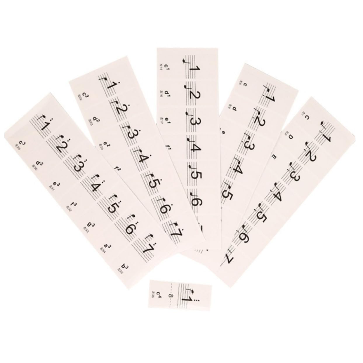 BESTonZON 61/88 Key Universal Piano Stickers Electronic Keyboard Stickers for Piano Organ 56pcs Music Note Stickers Easy to Apply for Beginners
