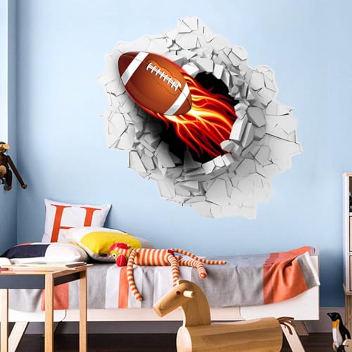 Vinilo decorativo 3D fútbol para pared miniatura 3