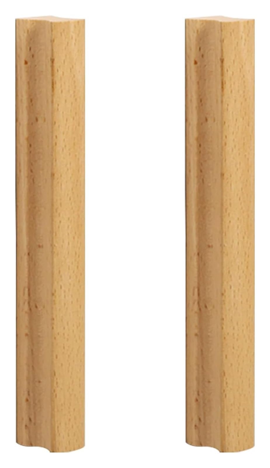 MBHHU Hidden Drawer Pulls，Wooden Cupboard Handles Furniture Hardware Wooden Handles Drawer Pull Handles Natural Wooden Handle,for Furniture and Bathroom Cabinets Cupboard Wardrobe(Hole spacing 192mm)