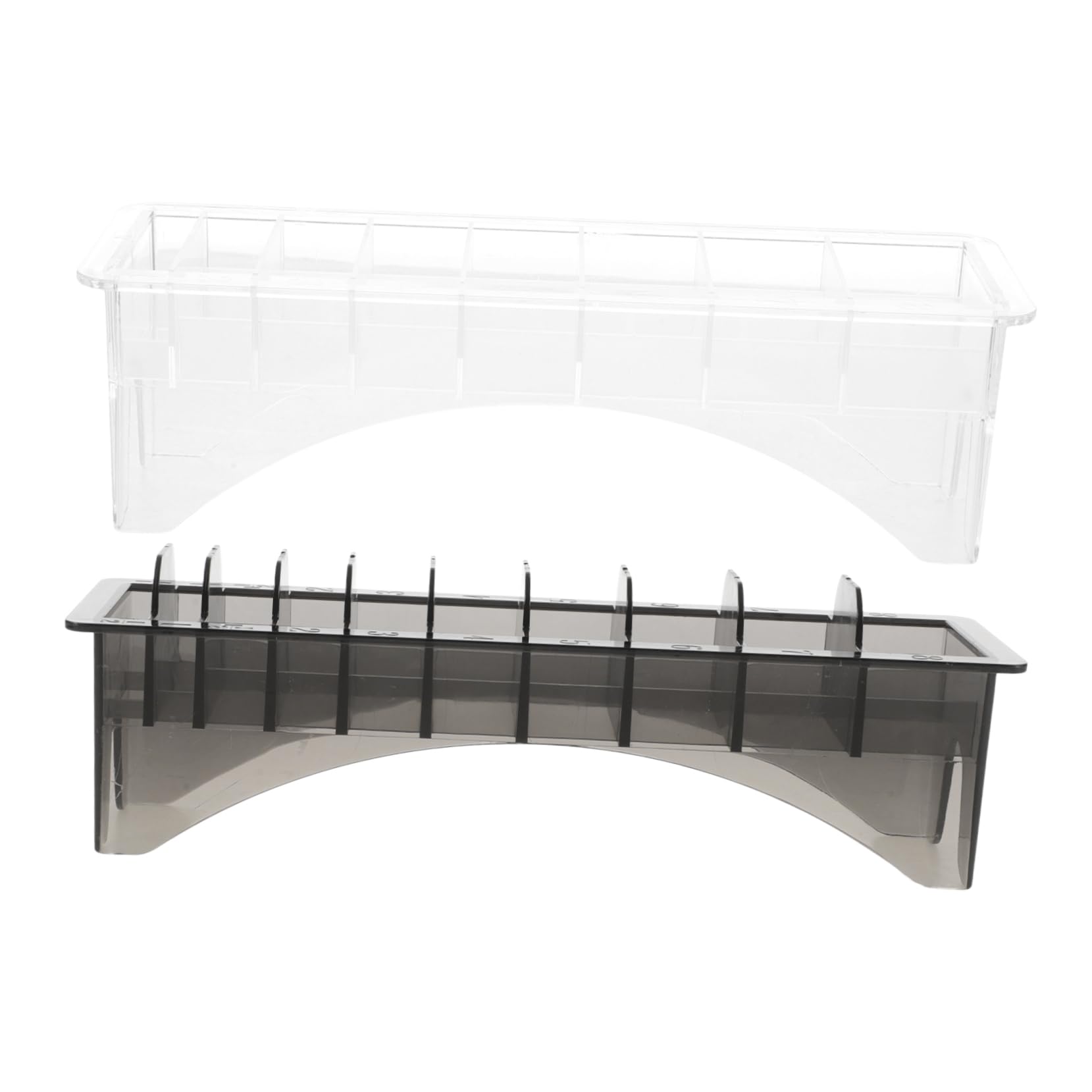 TOVINANNA Hair Cutting Box Clipper Guards Holder Barber Tool Box Comb Storage Stand