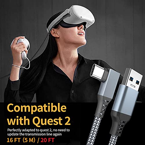 Link-kabel voor Oculus Quest 2 VR, 5M USB 3.0 5Gbps Fast Charging Gaming Cable, Computer Game Line - Image 7