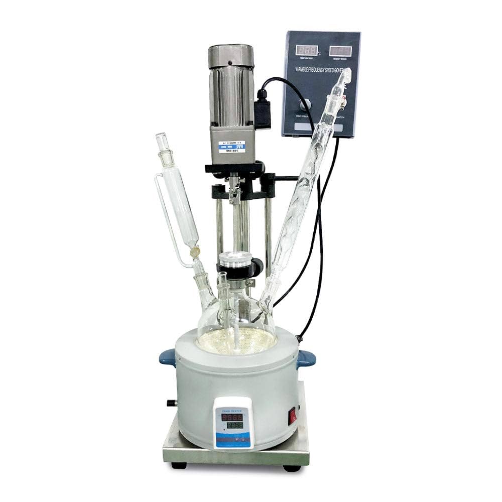 yanplaboar解 HNZXIB 1L Single Layer Laboratory Reaction Vessel with