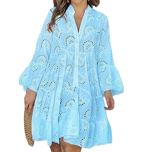 ワンピース EYELET LACE SHIRT DRESS ameri vintage Ameri（アメリ）の「EYELET LACE SHIRT DRESS（ワンピース