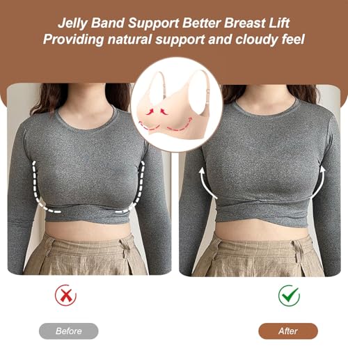 Image of OEAK Womens Wireless Jelly Bras Push Up Bralette Full Coverage No Underwire Bra Comfortable Everyday Seamless Tshirt Bras