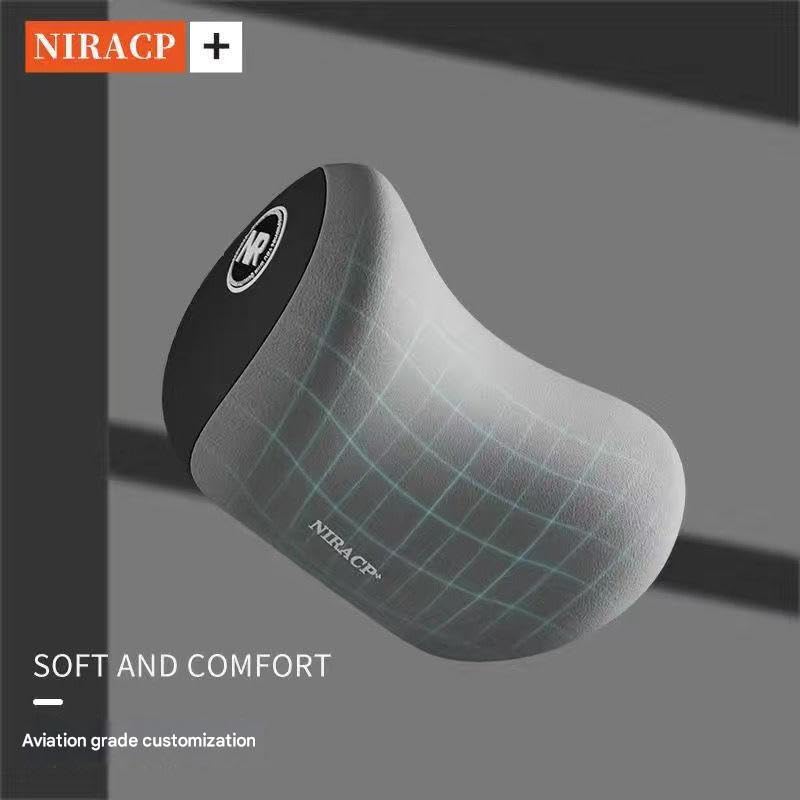 Image of Memory Foam Cars Neck Support Pillow, Removable Cover, Head Rest Support for Cars, Office Chair, Black, 1 Pack (Neck Gray)