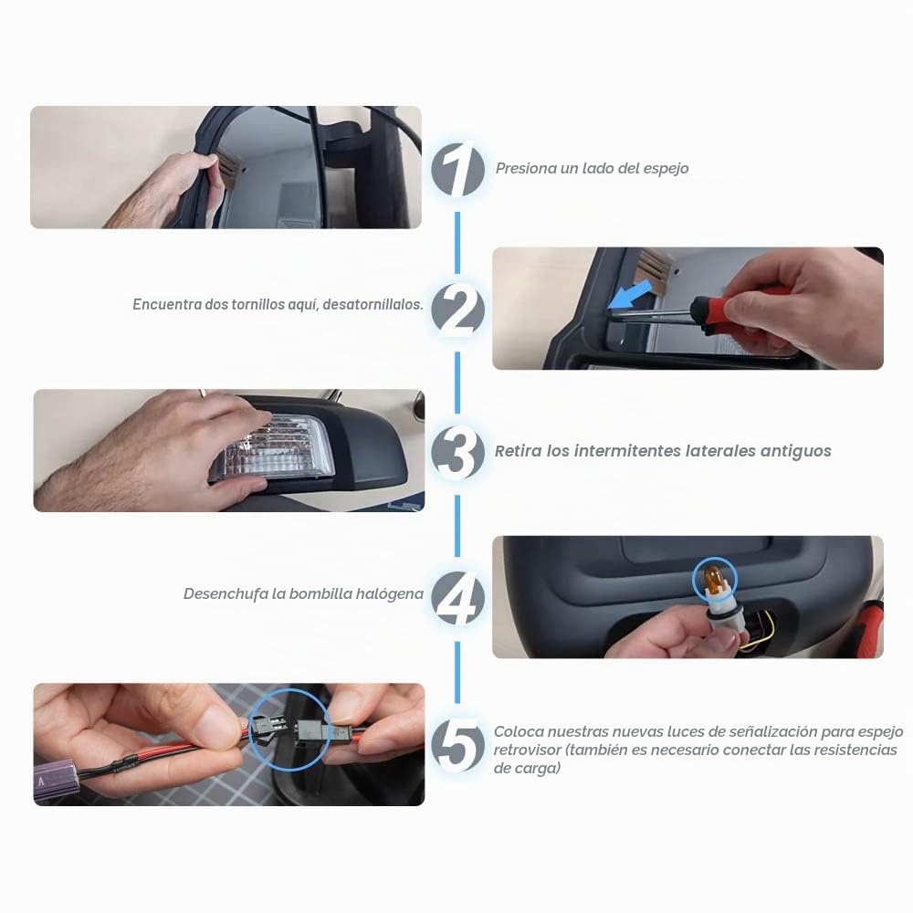 secuencial LED intermitente de retrovisor para F/iat Ducato P/eugeot