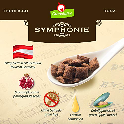 GranataPet Symphonie No. 1 Thunfisch, Trockenfutter für Katzen, Alleinfuttermittel ohne Getreide & Zuckerzusätze, schmackhaftes Katzenfutter mit edlem Fisch, 300 g