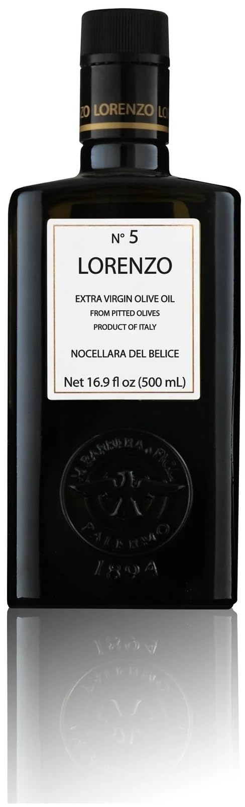 LORENZO Nº 5 | Organiczna oliwa z oliwek extra virgin, odmiana Nocellara z Belize - butelka 500 ml