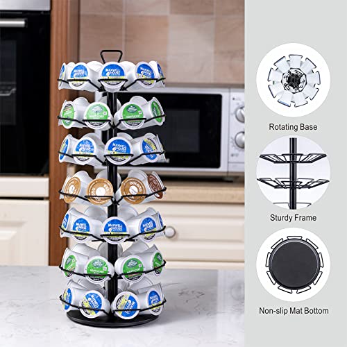 Zcdcp K Cup Holder Carousel 3 Tier Keurig Pod Holder Metal Coffee Pods Storage Organizer Stand Compatible With 27 K Cup Pods #TOP3