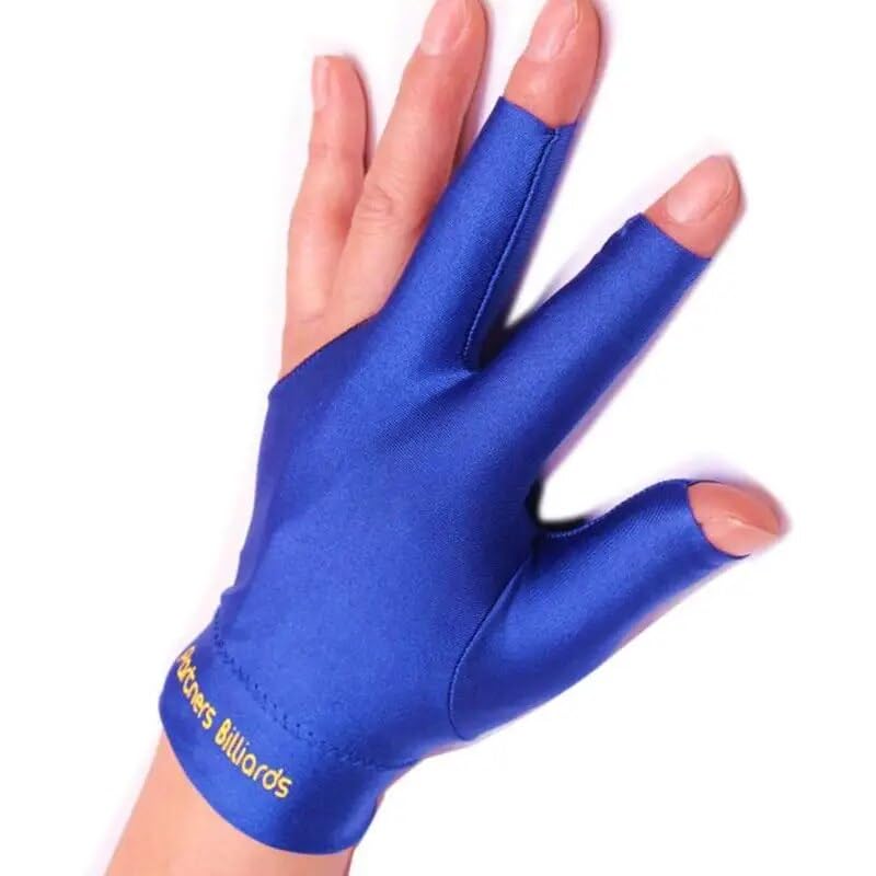 Image of LGB Partners Billiards Professional Snooker and Pool Glove, Two-Finger Design, Pack of 1 (Blue)