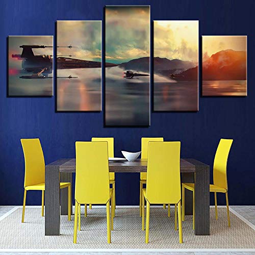 Impression sur toile 5 pièces combattant moderne idée cadeau déco murale - 4
