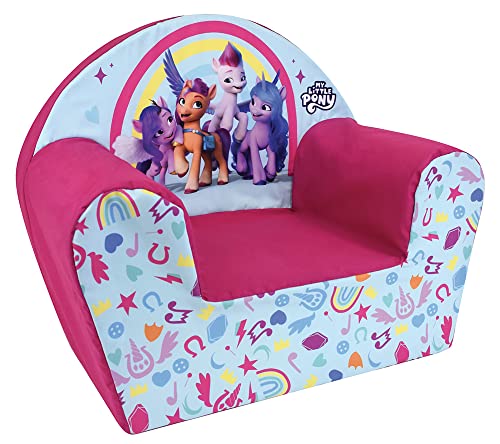 Fun House | Fauteuil Club My Little Pony pour Enfants 12 Mois+ | Mousse Légère et Lavable | Dimensions 52 X 33 X 42 Cm | Licence Officielle | Origine France...