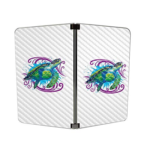 Image of MightySkins Carbon Fiber Skin for Microsoft Surface Duo - Sea Turtle Splash | Protective, Durable Textured Carbon Fiber Finish | Easy to Apply | Made in The USA