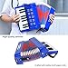 LIEKE Kids Accordion 17 Piano Keys 8 Bass Button Mini Accordian Toy Musical Instrument Gift (Blue)