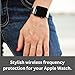 EMF Harmonizer Apple Watchband - Waterproof Wireless Frequency Protection Band for Apple Watch - Wristband Protection with Dual Technology - Medium/Large-White